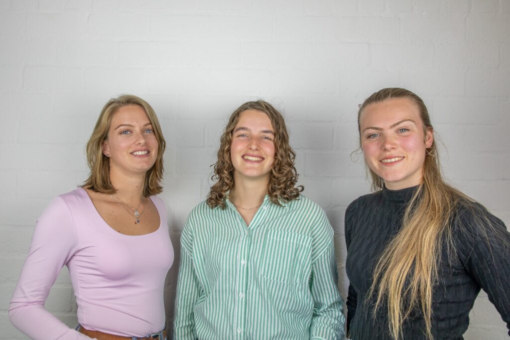 From left to right: Maxime Landwier, Noa Steendam and Danique den Heijer